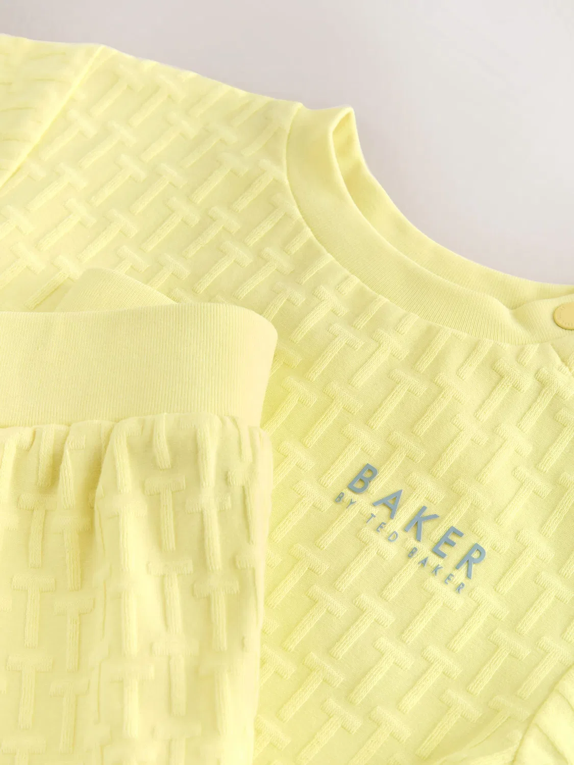 Комплект футболка и шорты с текстурой T Baker by Ted Baker, желтый — фото 4