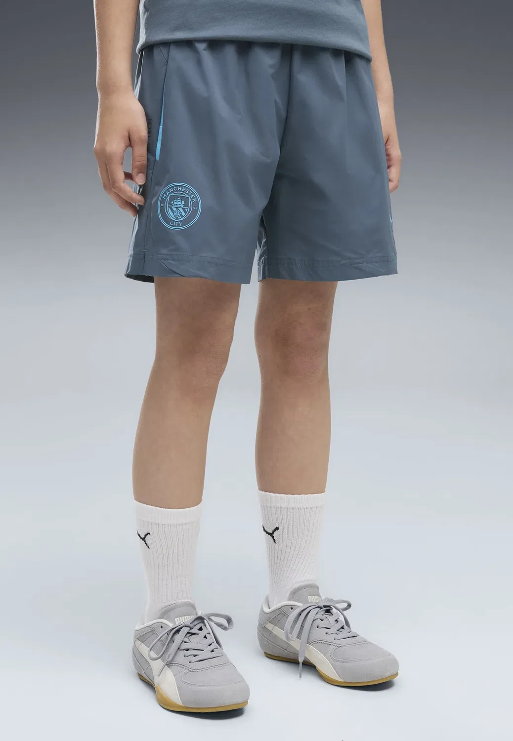 Шорты Manchester City Tech Relaxed Gewebte. Унисекс Puma, Evening Sky-Luminous Blue — фото 2