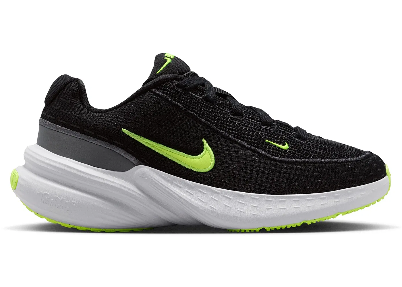 Детские кроссовки без шнурков Nike Uplift SC, Black/Pure Platinum/Smoke Grey/Volt Glow
