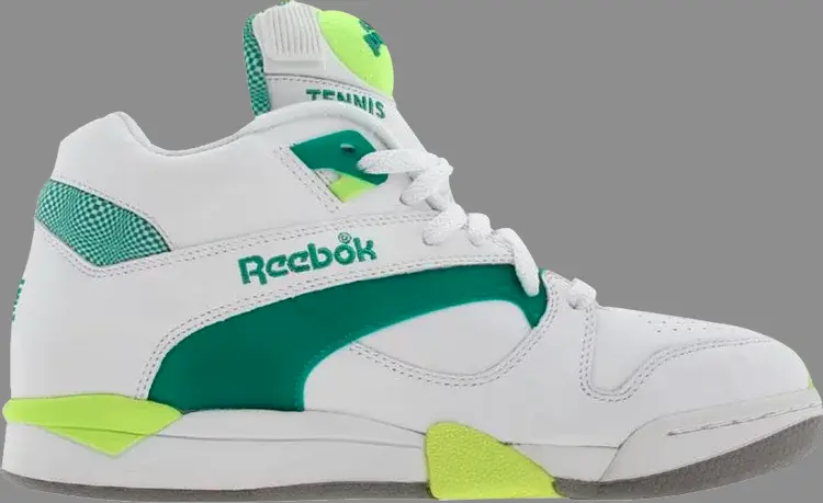 

Кроссовки court victory pump uni 'white green citron' Reebok, белый