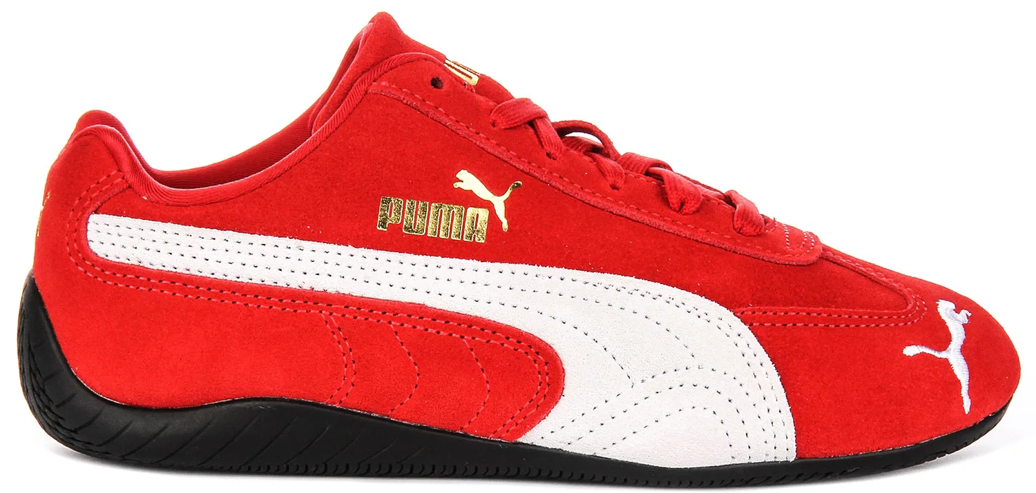 Детские кроссовки для мальчиков с замшевым верхом Speedcat Og Jr PUMA, Red White — фото 2