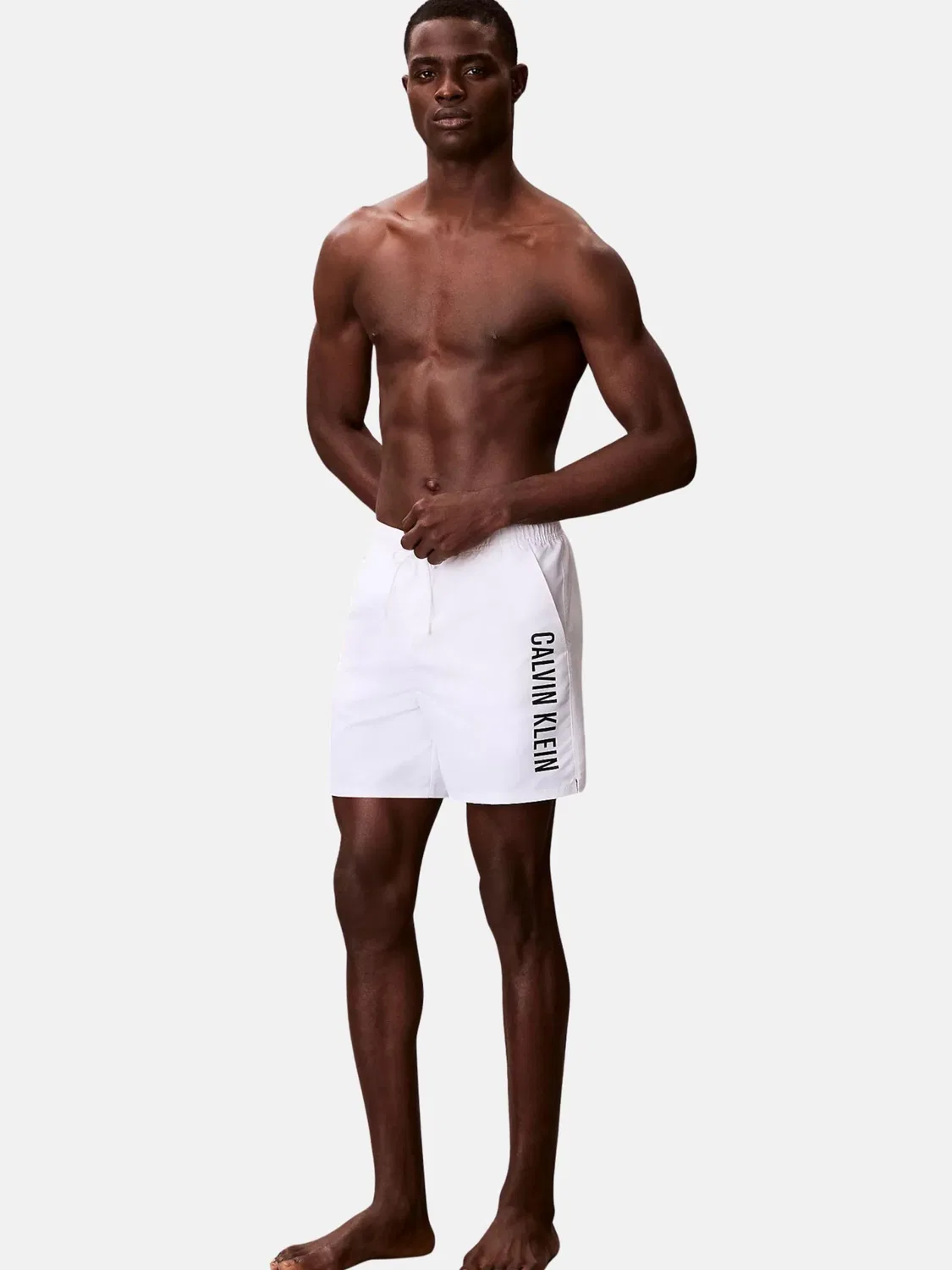 Шорты для плавания Calvin Klein CALVIN KLEIN MEDIUM DRAWSTRING Costumi da bagno белого цвета — фото 2
