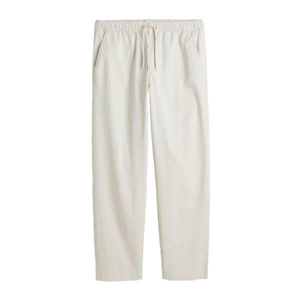 

Брюки свободного кроя H&M Relaxed Fit Twill Pull-on Pants, светло-бежевый