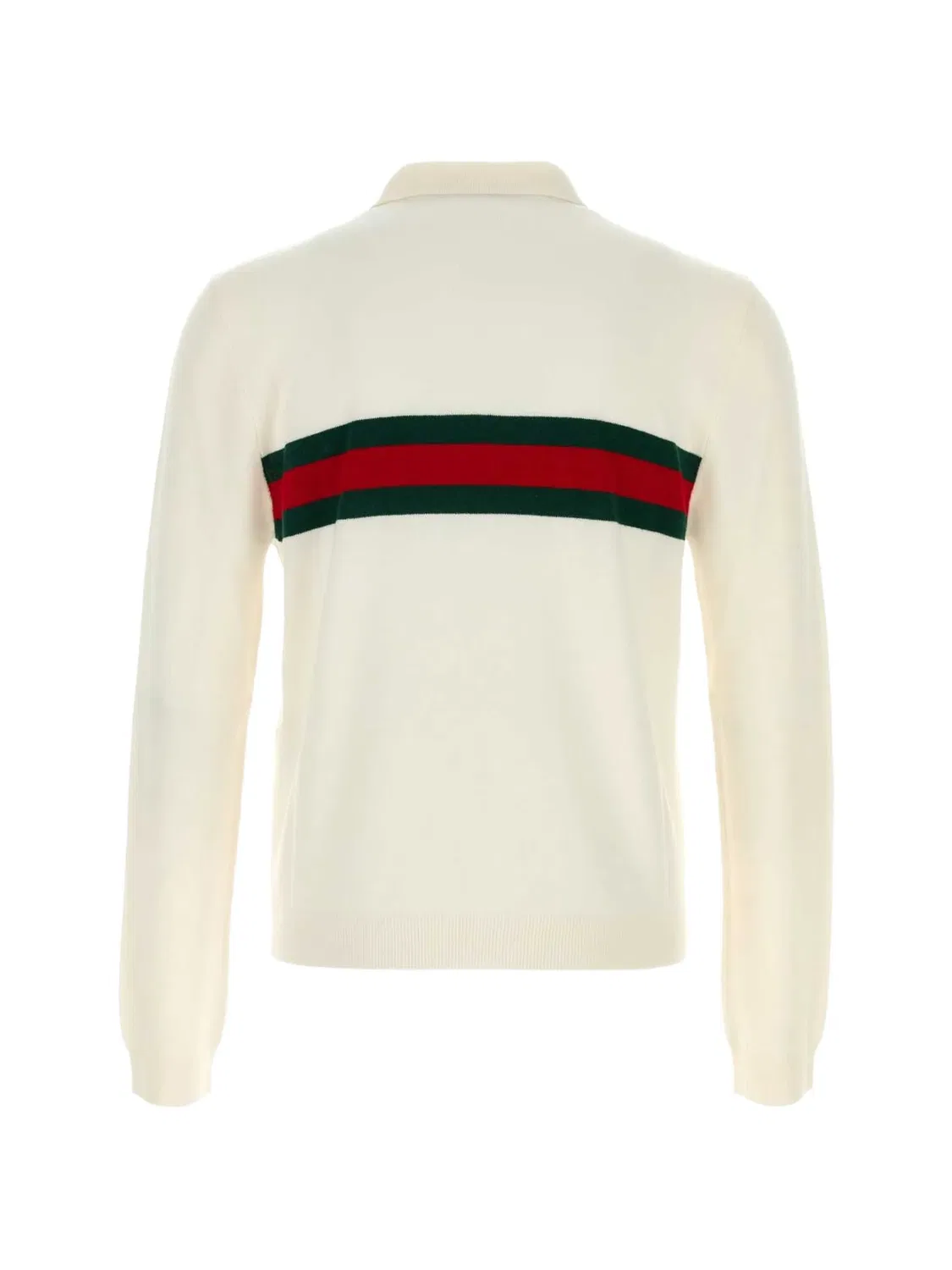Рубашка поло с отделкой Web Gucci, нейтральные цвета — фото 2