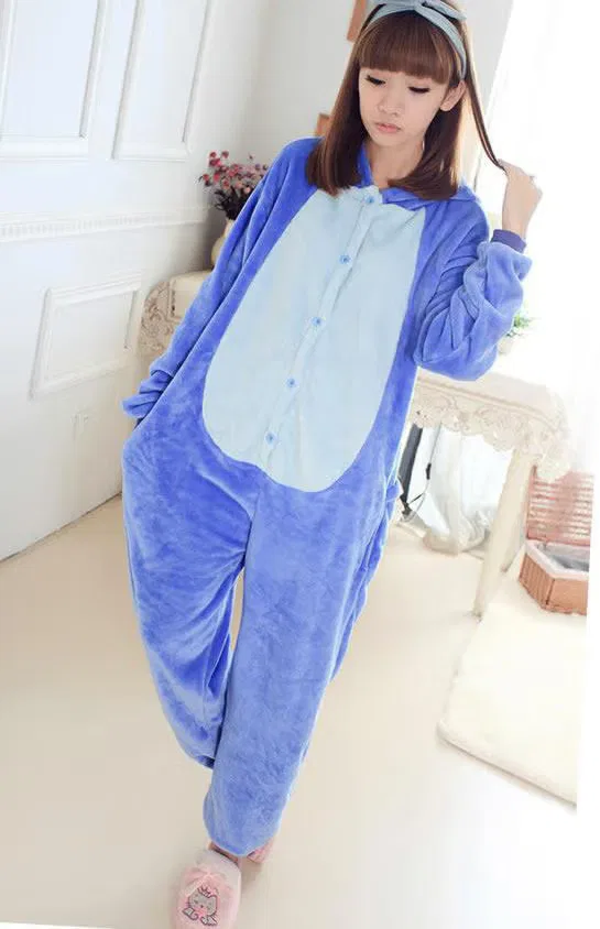 Боди-комбинезон с капюшоном с принтом персонажа Stitch Jolly, синий — фото 3