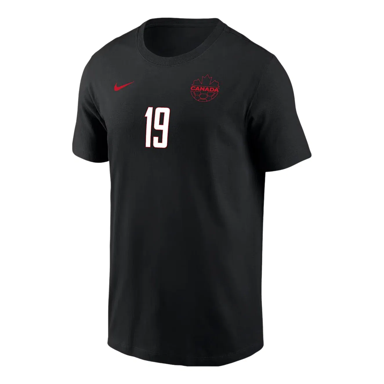 Мужская футболка с принтом Nike Alphonso Davies Team Canada, черный — фото 2