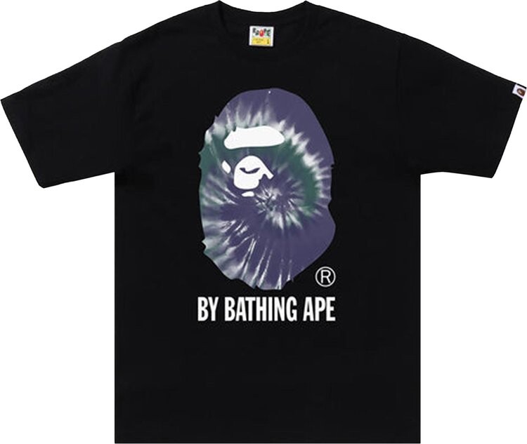 

Футболка BAPE Tie Dye By Bathing Ape Tee 'Black/Purple', черный