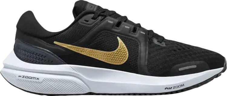 

Кроссовки Nike Wmns Air Zoom Vomero 16 'Black Metallic Gold', черный