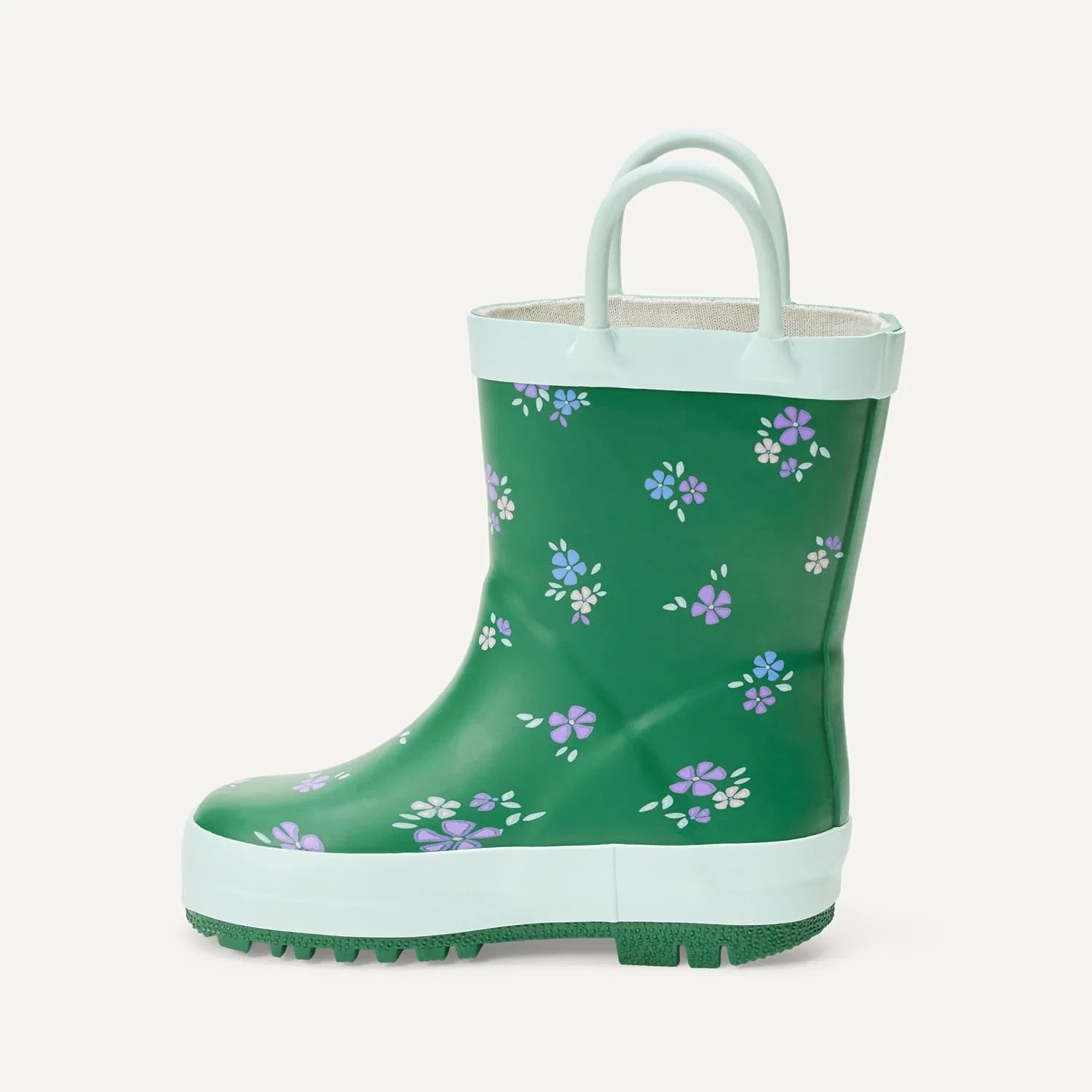Детские резиновые сапоги для мальчиков и девочек Amazon Essentials x Sofia Grainge, Green Flowers — фото 3