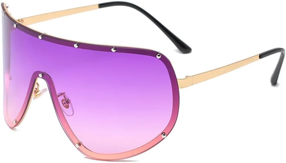 

Солнцезащитные очки в стиле стимпанк большого размера для женщин, модные тренды панк, солнцезащитные очки в стиле Y2k для мужчин, очки с защитой от УФ-излучения UV400 KTUCN, E