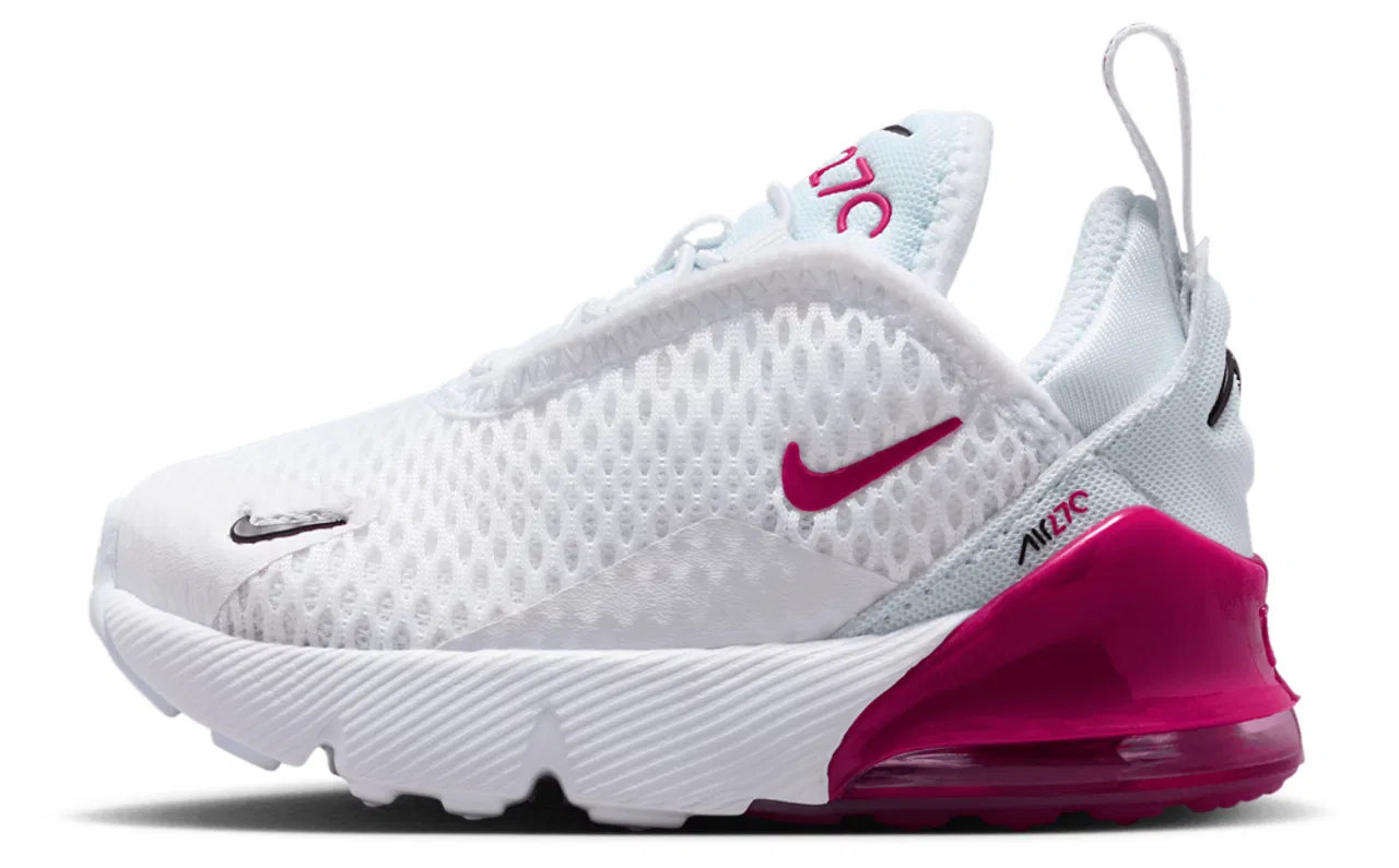 Кроссовки для мальчиков Air Max 270 Nike, цвет White/Sweet Beet/Black — фото 2