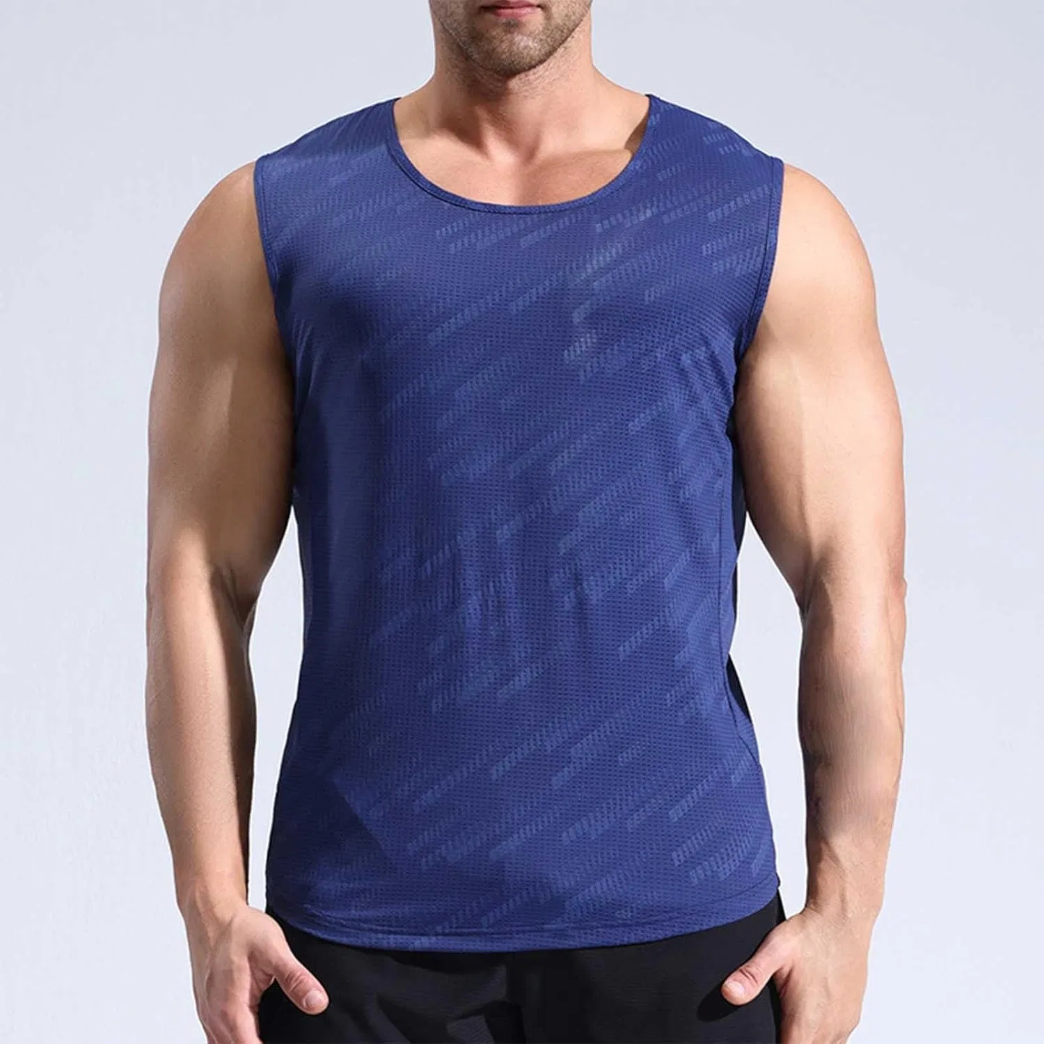 Мужская быстросохнущая майка для тренировок Slim Fit, Blue — фото 2