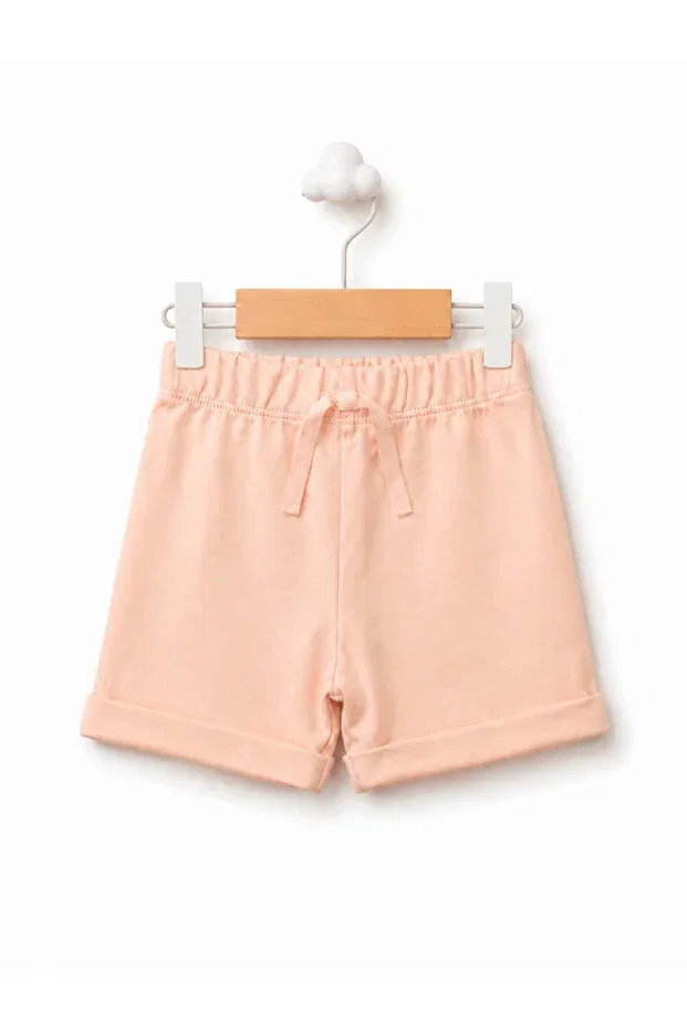 Детский комплект шорт для девочек хлопковый Basics For My Baby, Pudra-Fuşya-Pembe — фото 2