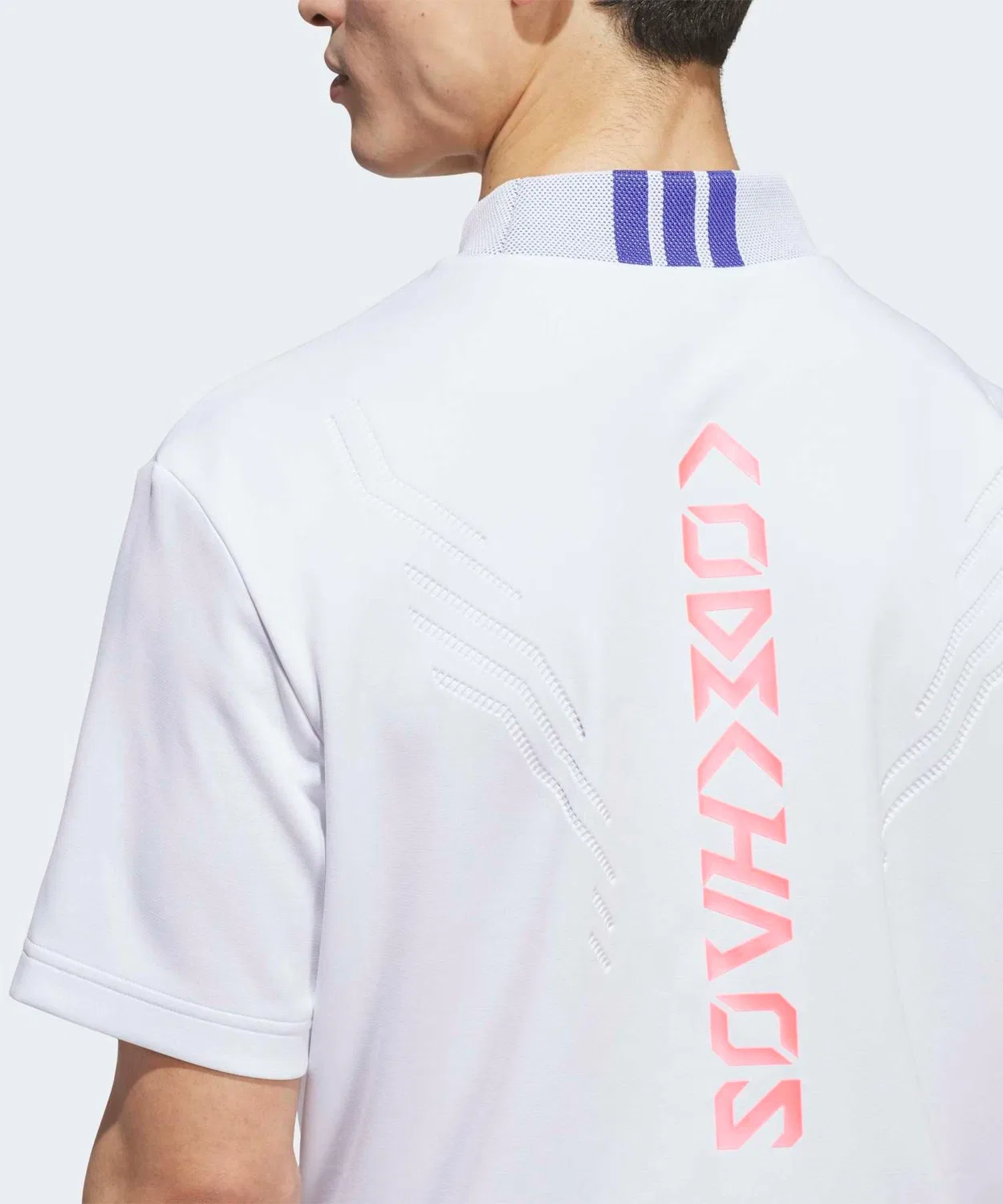 Мужское поло с воротником-стойкой с коротким рукавом Adidas Golf, Белый — фото 4
