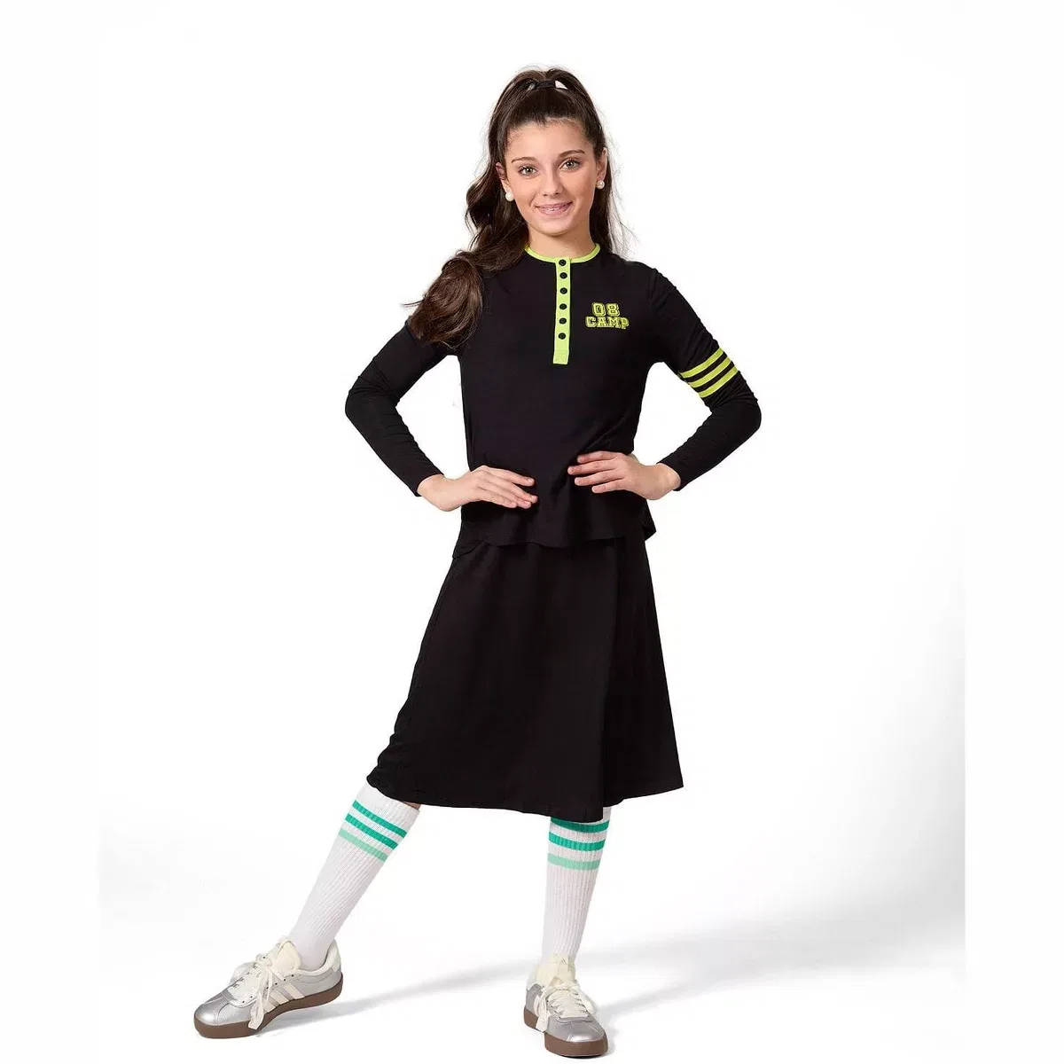 Детское футболка с длинным рукавом Varsity ONLINE UNIQUE RTW MISSY, Black
