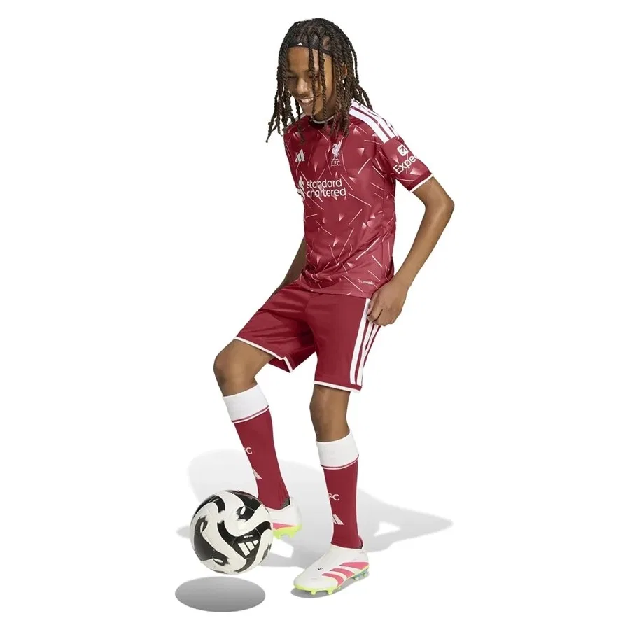 Детские шорты с технологией Climacool Lfc H Sho Y adidas, Бордовый — фото 4