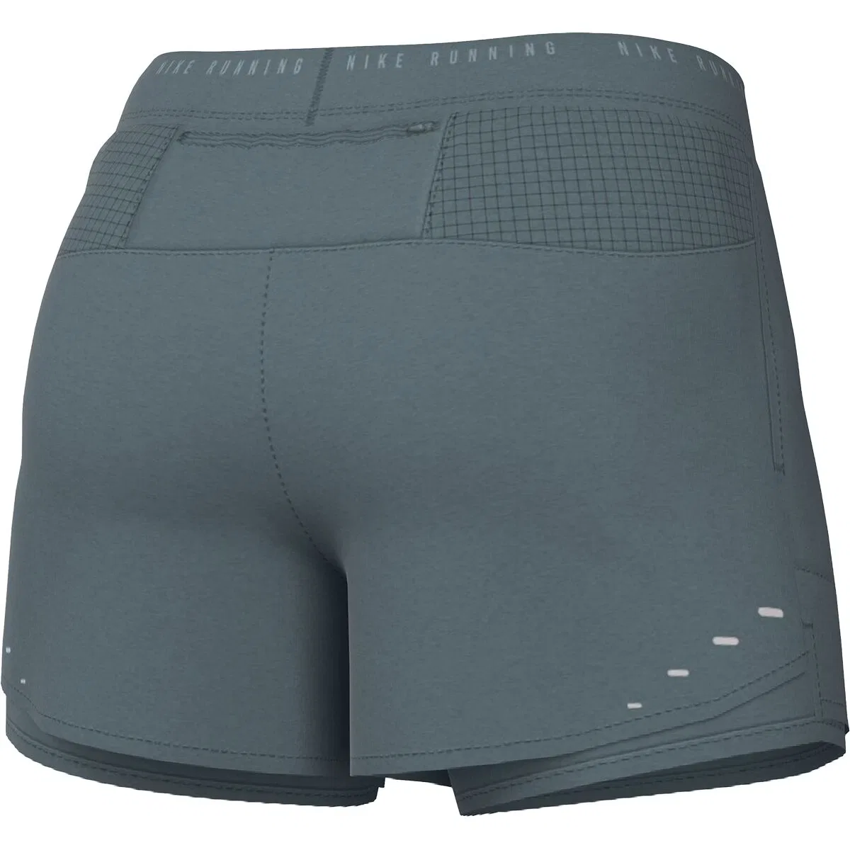Мужские шорты для бега с компрессионным слоем Nike Dri-Fit Stride 2-in-1 5in Short, Mineral Slate/Reflective Silver — фото 2