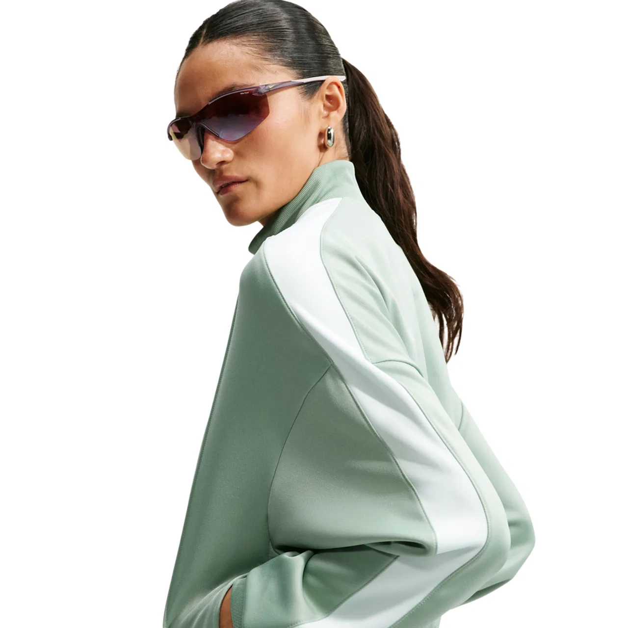 Женская куртка Nike NSW Track Jacket, цвет Sail/Steam/Barely Green — фото 2