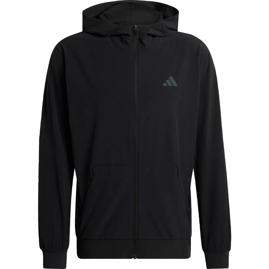Худи с капюшоном и полной застежкой-молнией D4T Workout adidas, Черный — фото 3