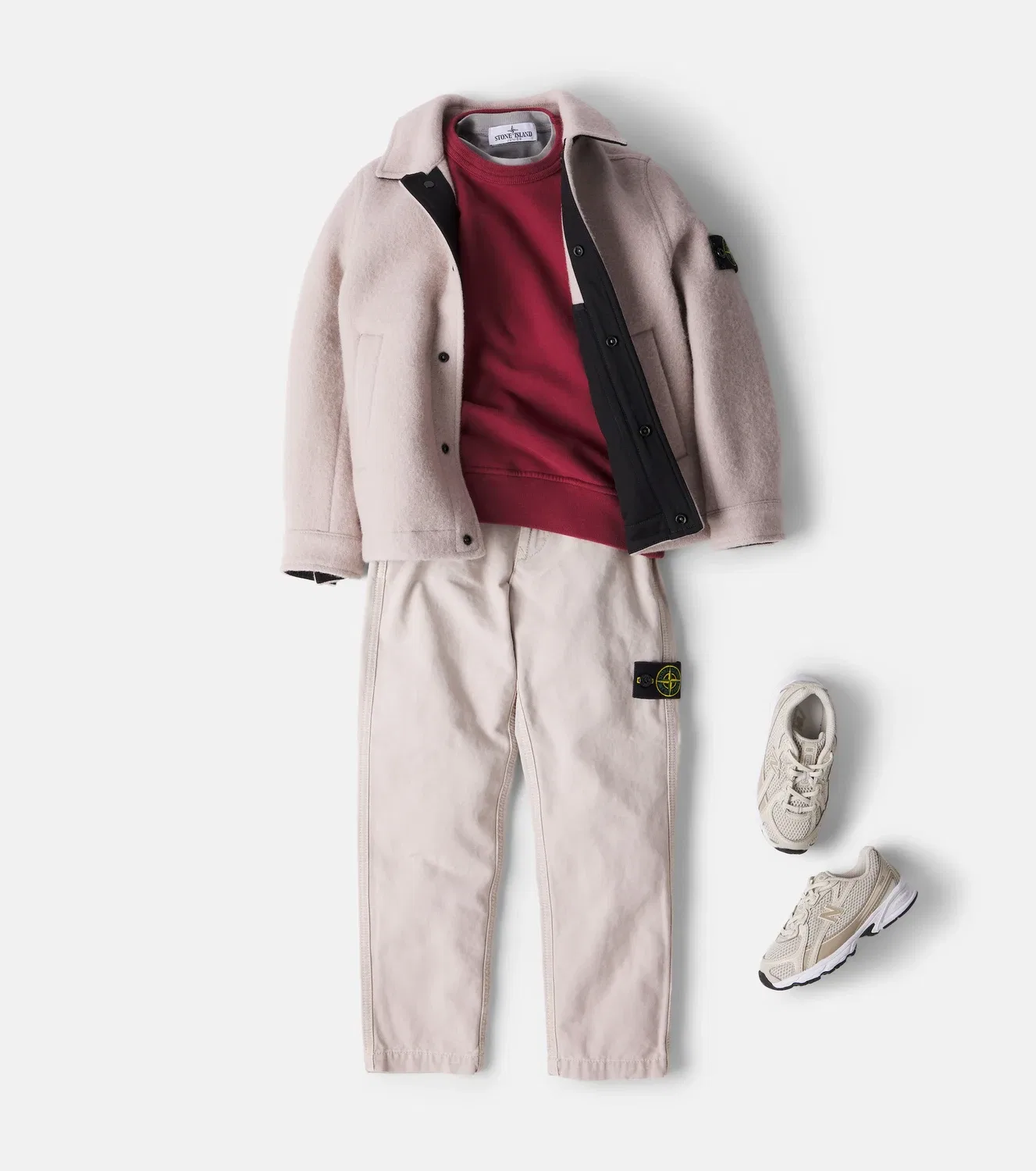 Легкая куртка из смесовой шерсти Stone Island Junior, серый — фото 2