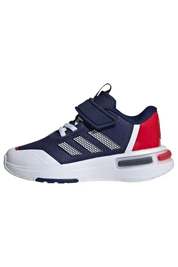 Детские кроссовки для девочек на липучке Adidas, Dark Blue / Cloud White / Silv — фото 3