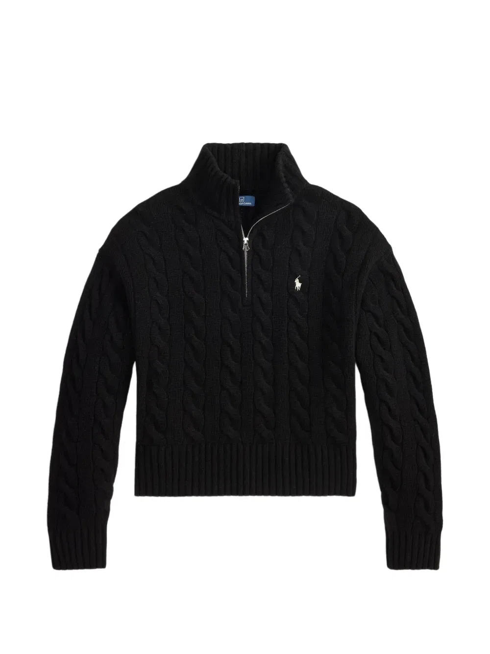 Джемпер с воротником на молнии POLO RALPH LAUREN, черный