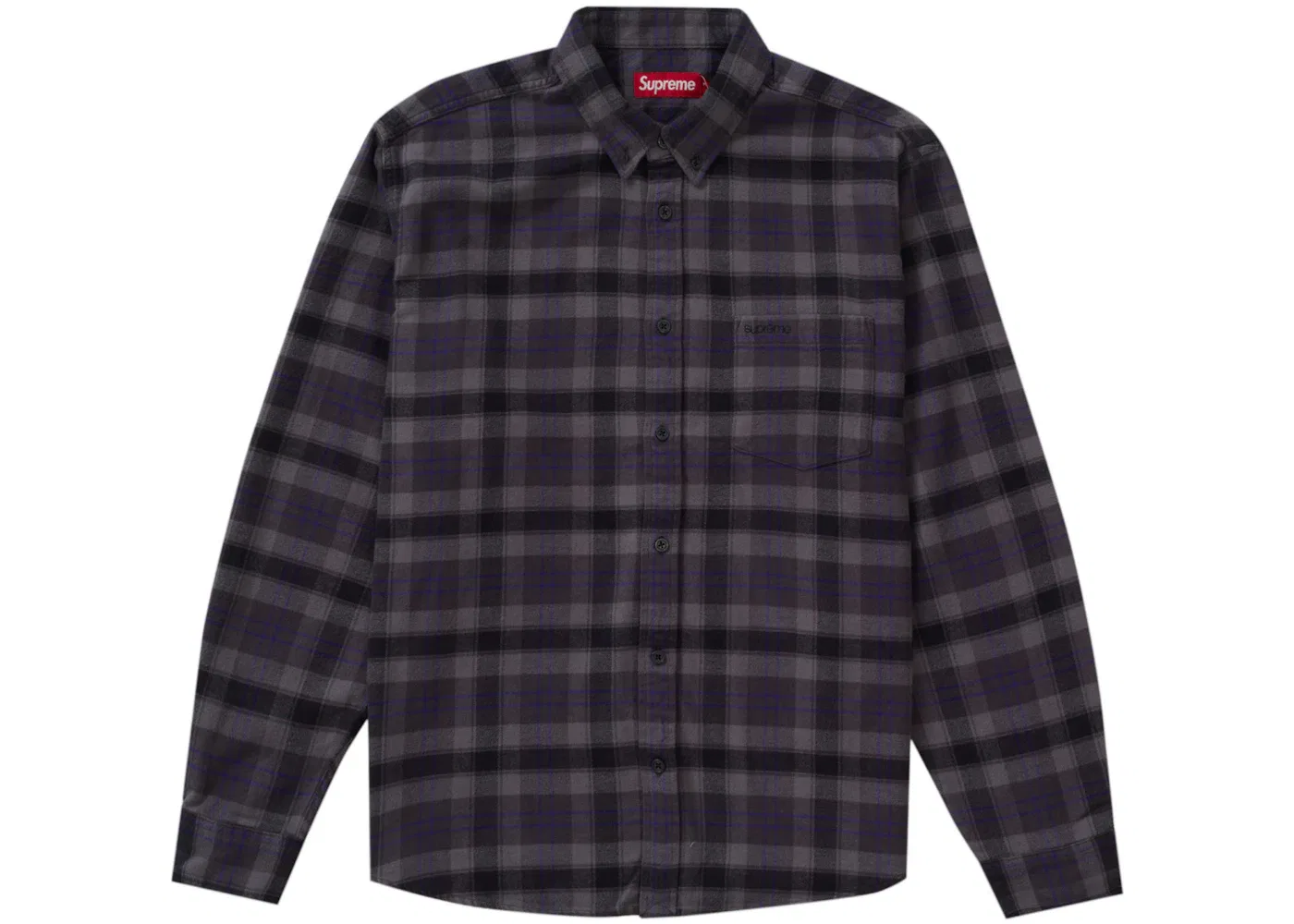 Мужская фланелевая рубашка Supreme Shirt (SS24), Black