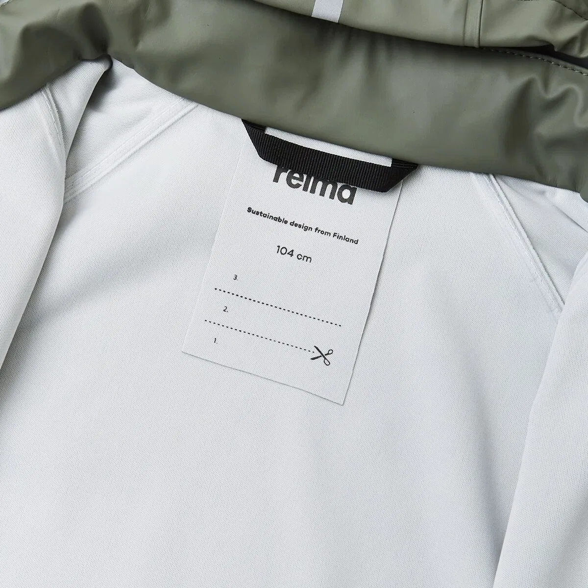 Детская куртка для мальчиков дождевик Lampi Reima, Greyish Green — фото 3