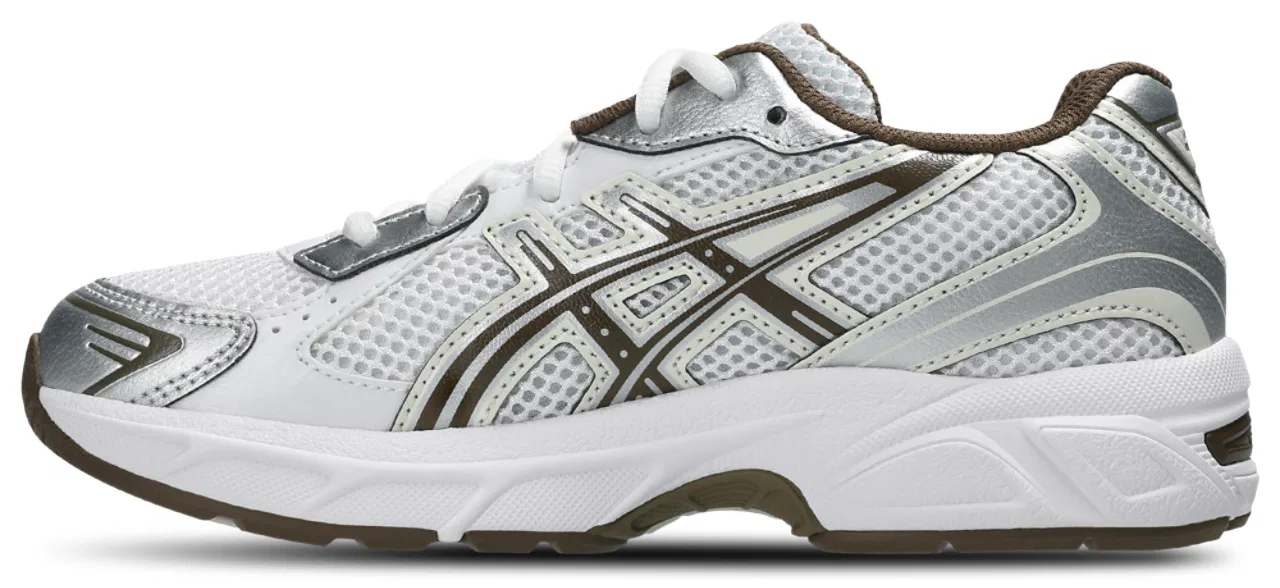 Детские кроссовки для мальчиков GEL-1130 ASICS, White/Silver/Brown — фото 2