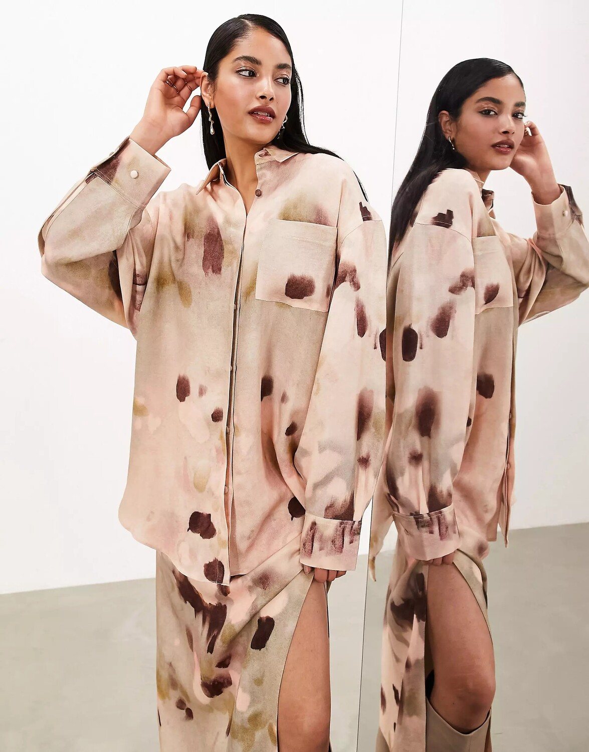 

Рубашка Asos Edition Oversized, мультиколор