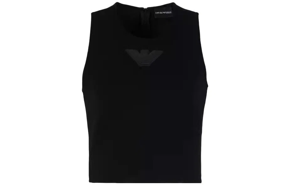 Женский топ без рукавов EMPORIO ARMANI, Черный