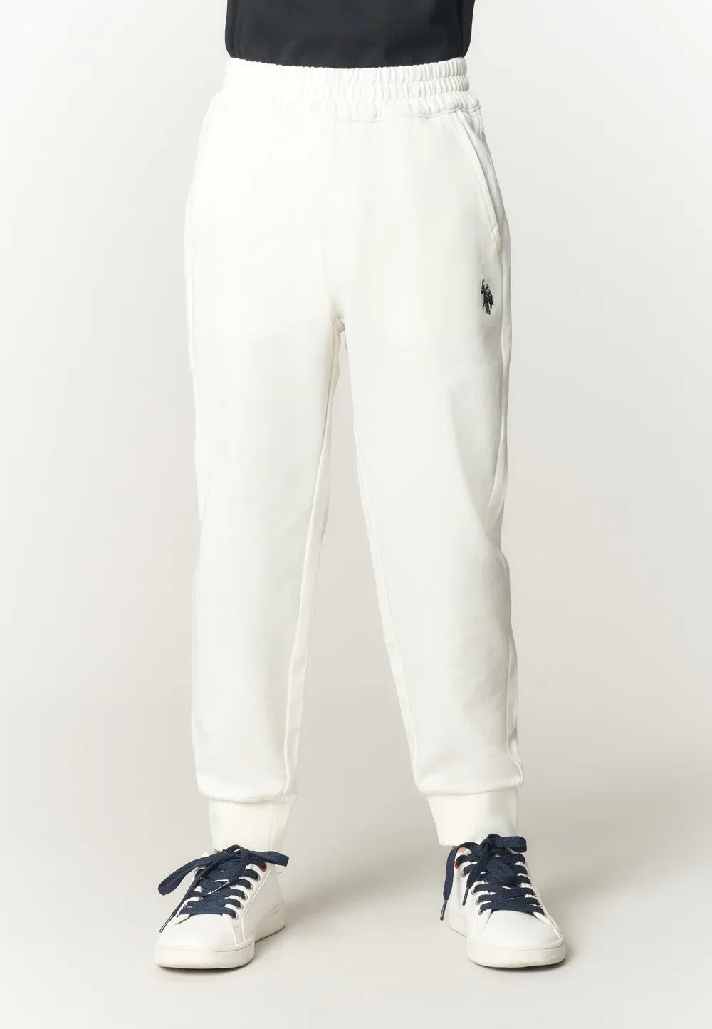 Pantalone Lungo di Felpa da Bambino Con Fondo A Polsino - спортивные штаны U.S. Polo Assn., Bianco — фото 2