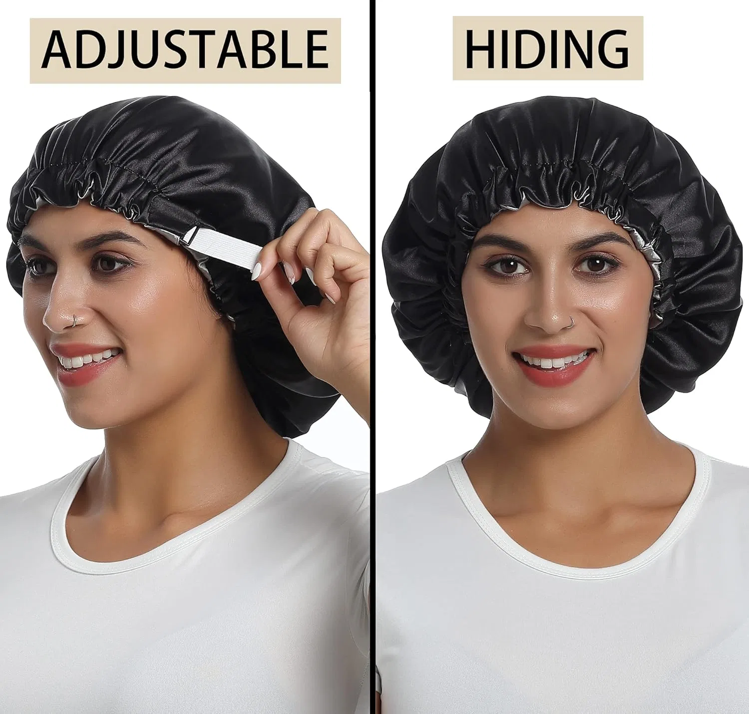 Шапочка для душа Satin Adjustable SAYMRE, Black — фото 4