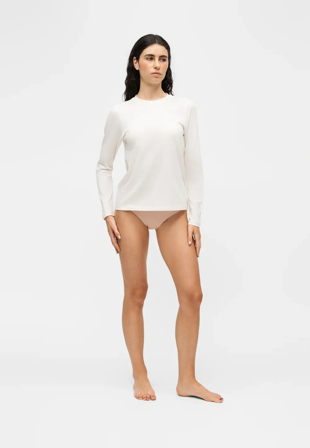 Пижамная кофта с круглым вырезом и длинным рукавом Emporio Armani, White — фото 2