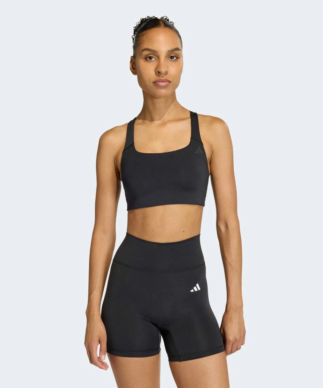 Женский спортивный бюстгальтер средней поддержки Optime Workout Adidas, Black