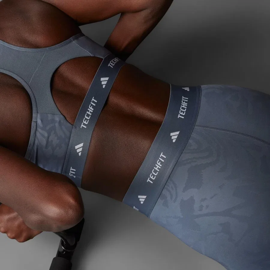 Женские леггинсы с принтом Techfit Printed 7/8 adidas, Синий — фото 3