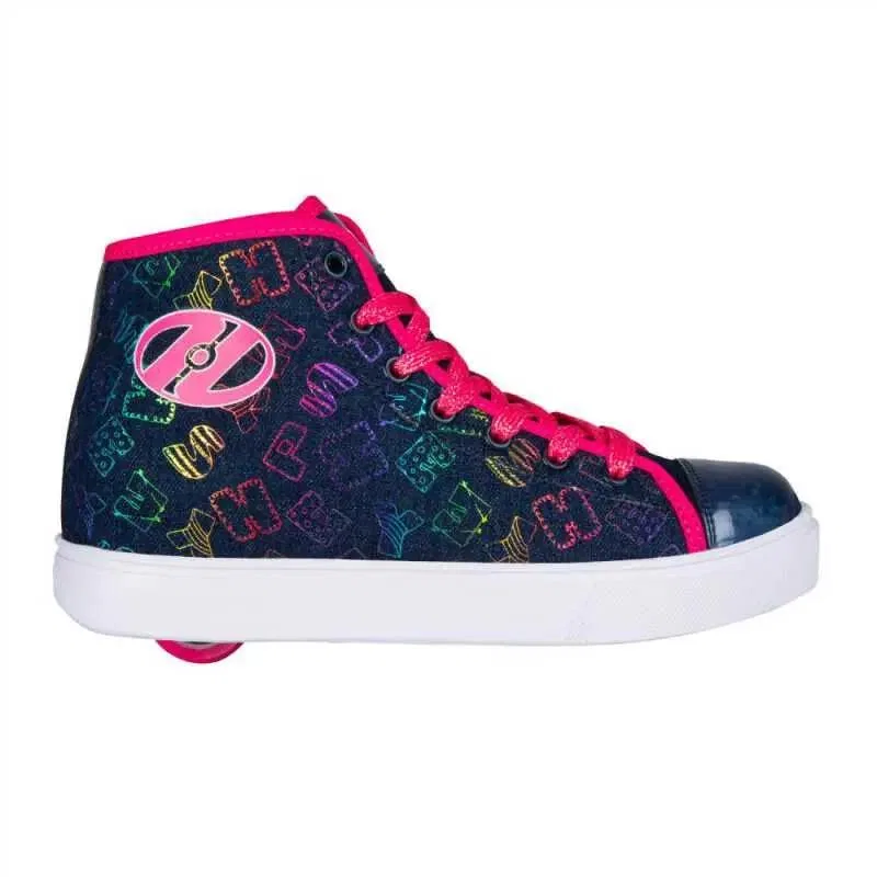 Детские кроссовки с роликами Veloz Heelys, Schwarz Bunt Rosa — фото 2