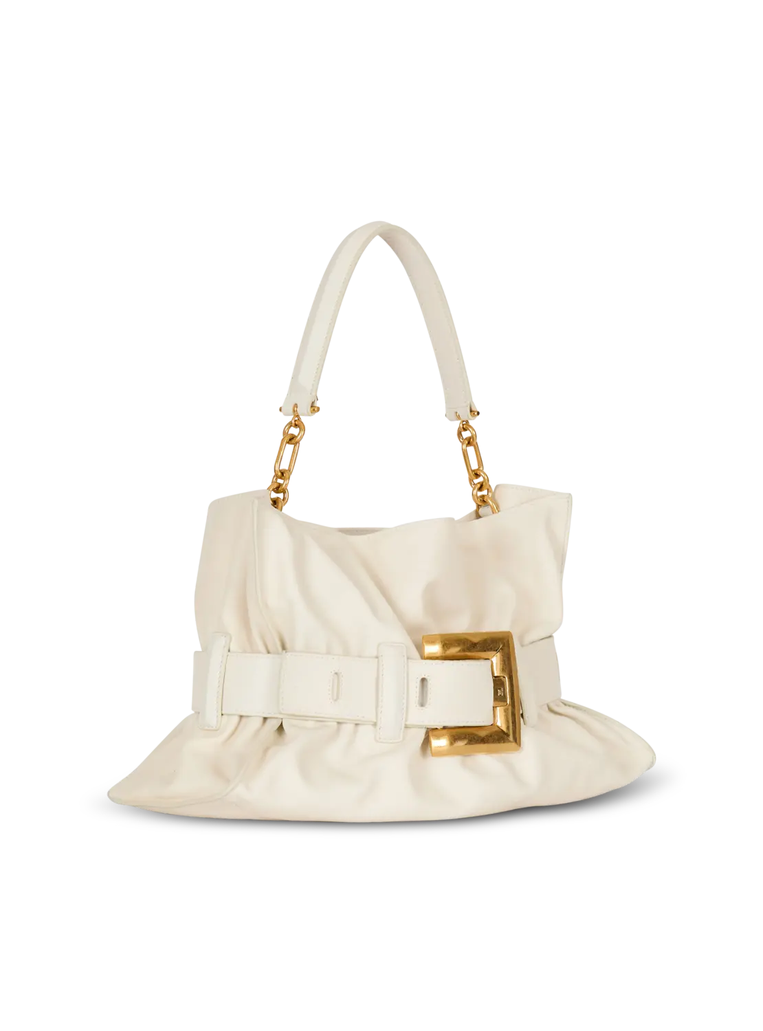 Сумка Anthem среднего размера из кожи Balmain, белый/синий/черный — фото 3