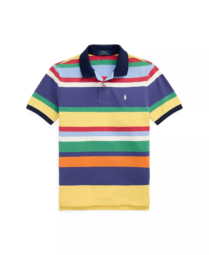 

Поло с полосками и сетчатой тканью для мальчиков старшего возраста Polo Ralph Lauren, мультиколор
