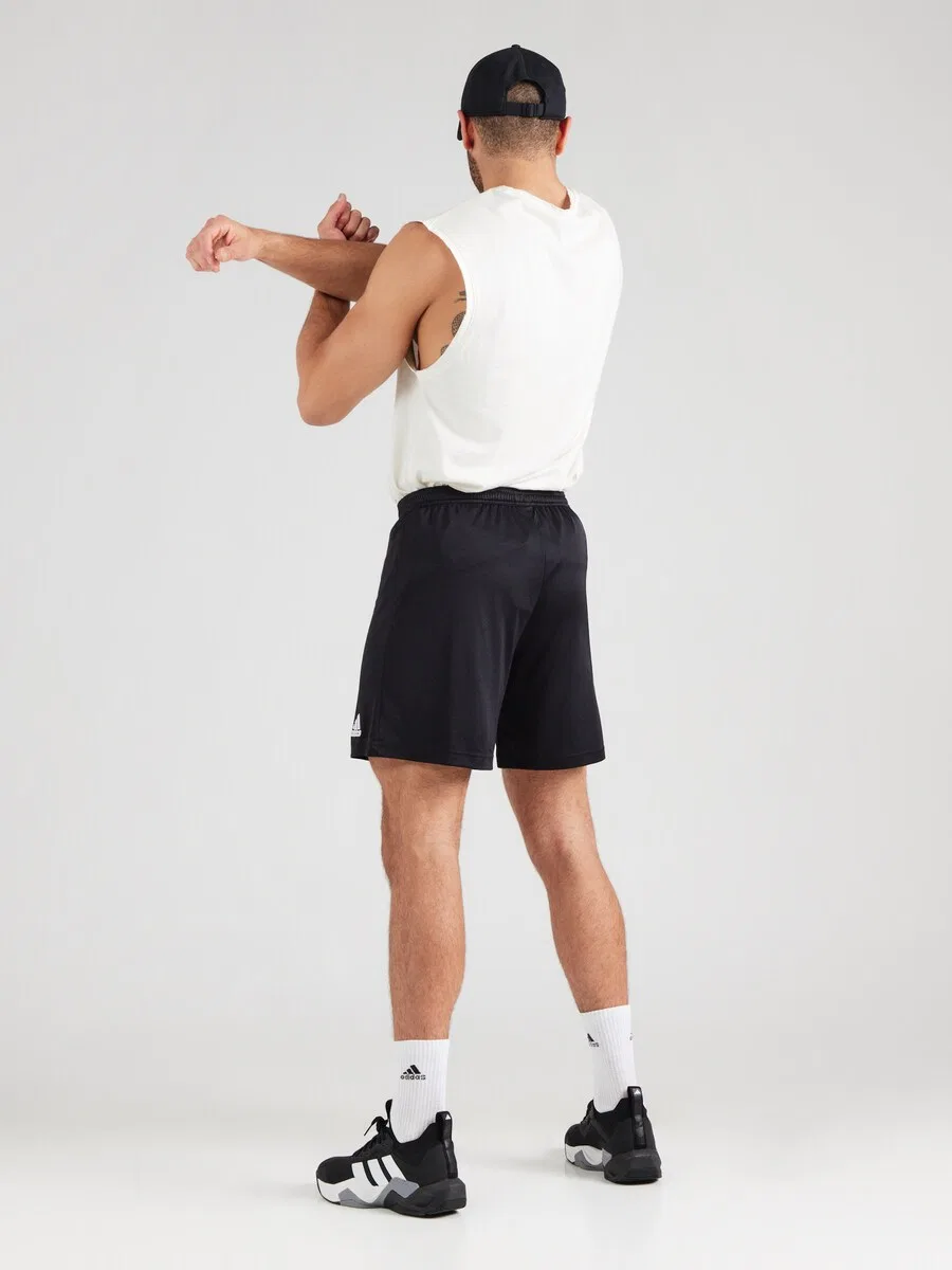 Спортивные шорты ADIDAS PERFORMANCE Regular Workout Pants 'Entrada 22' черного цвета — фото 4