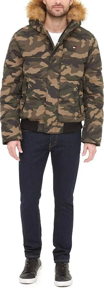 Мужская куртка-бомбер стеганая Arctic Cloth Tommy Hilfiger, камуфляжный — фото 3