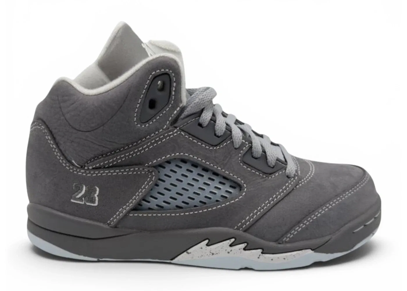 Детские кроссовки Lifestyle Jordan 5 Retro Wolf Grey 2026 PS, Light Graphite/White/Wolf Grey