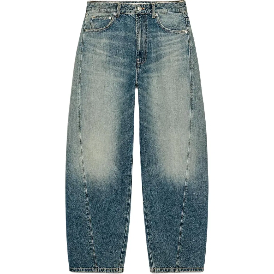 Женские джинсы с потертостями Washed Blue ZARA