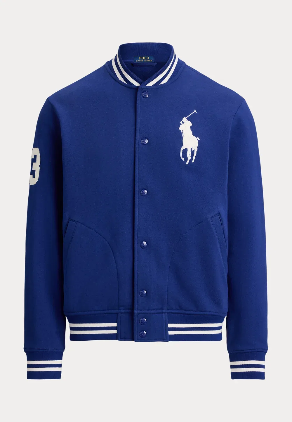 Бейсбольная куртка Big Pony - куртка-бомбер Polo Ralph Lauren, Blue Yacht/White — фото 4