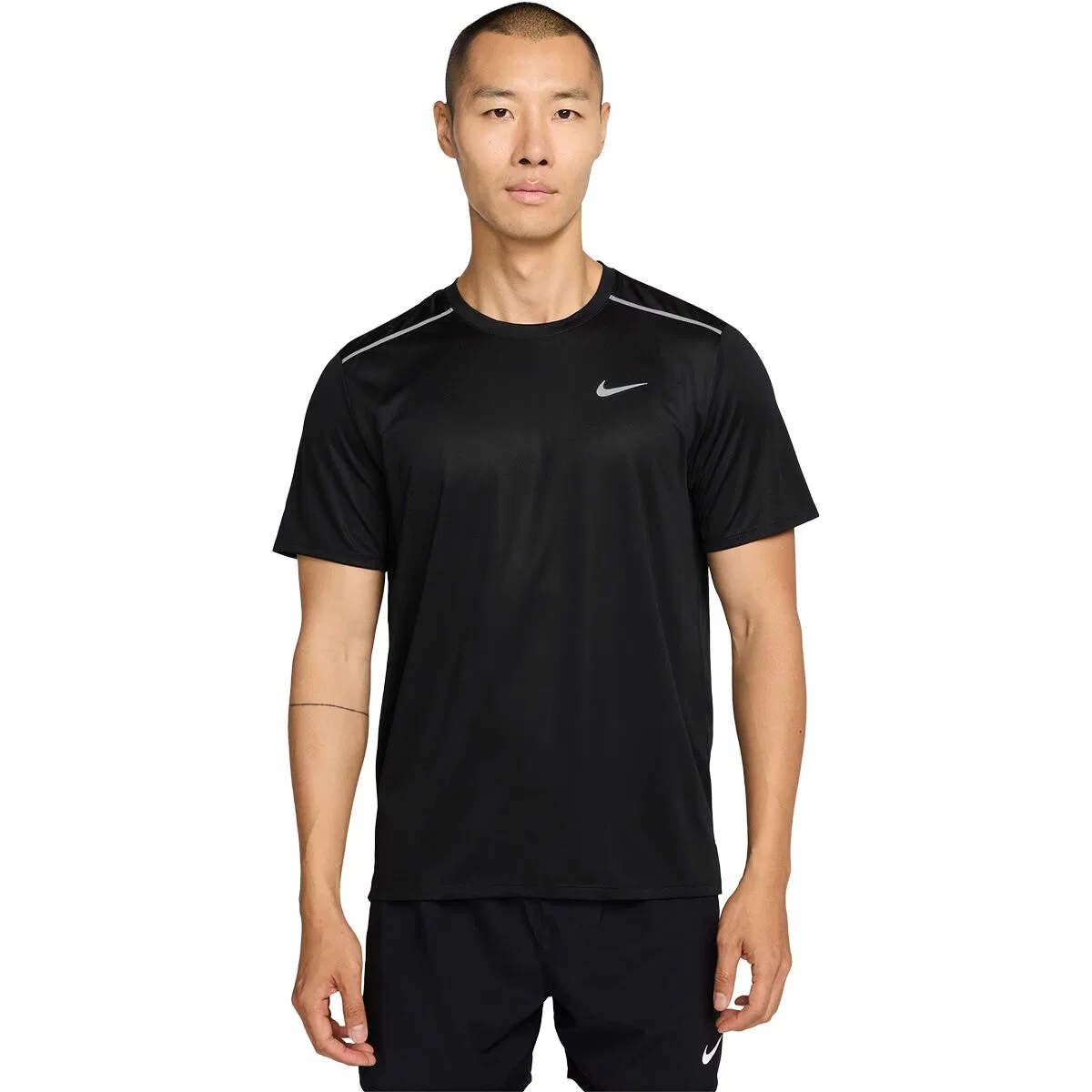 Мужская футболка с коротким рукавом Dri-FIT UV Miler Nike, Black Reflective Silver