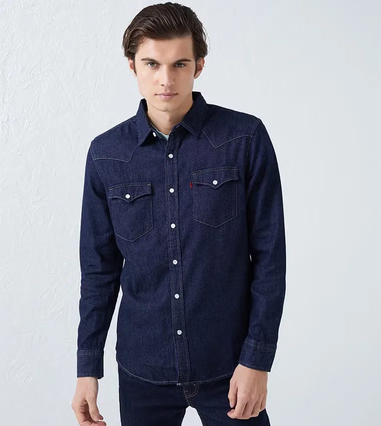 Рубашка западная классического кроя, Levi'S, синий