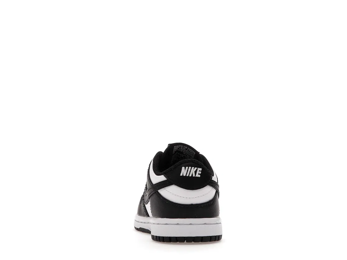 Детские кроссовки для мальчиков и девочек кожаные Nike Dunk Low Retro, White/Black-White — фото 4