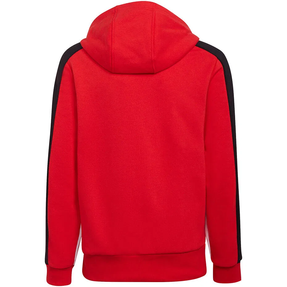 Детское худи с принтом Colorblock Adidas, Rot Weiss Schwarz — фото 2
