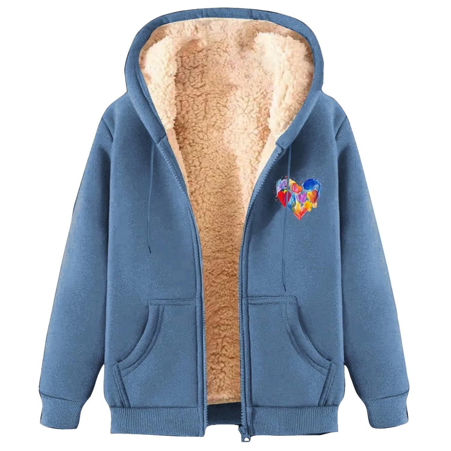 Мужской свитшот с капюшоном на флисе Autumn / Winter Cotton Sweatshirt, D-blue