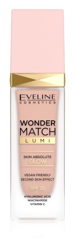 

Увлажняющая основа с разглаживающим эффектом SPF 20 Eveline Cosmetics Wonder Match Lumi, оттенок 10 Vanilla Warm 30 мл